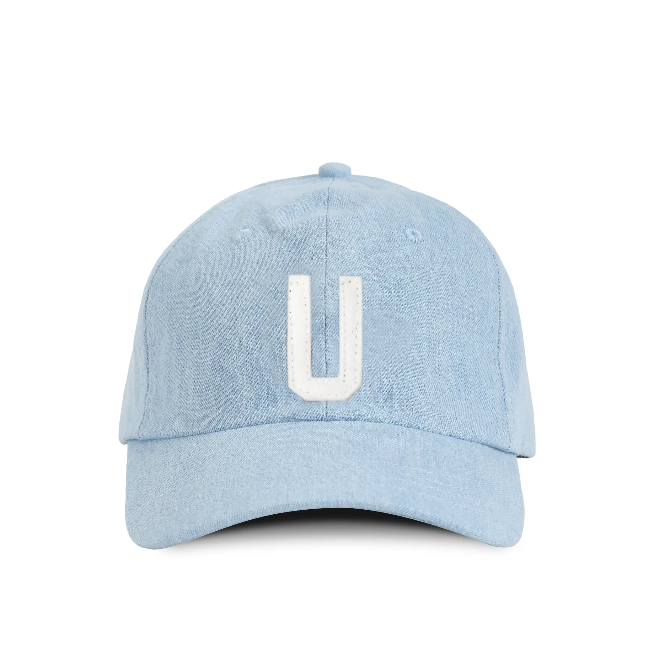 Letter U Baseball Hat Denim