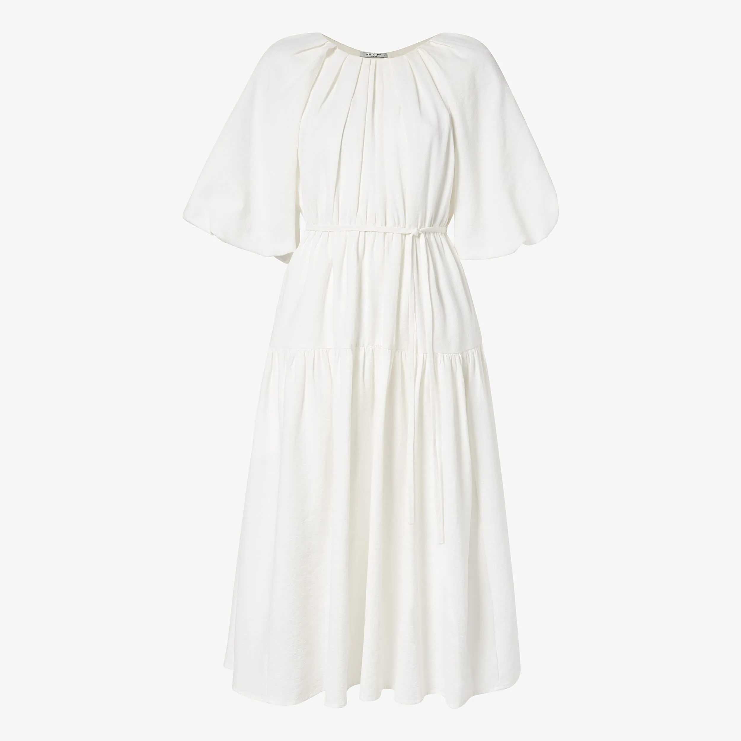 Medina Dress - Textured Voile :: Porcelain