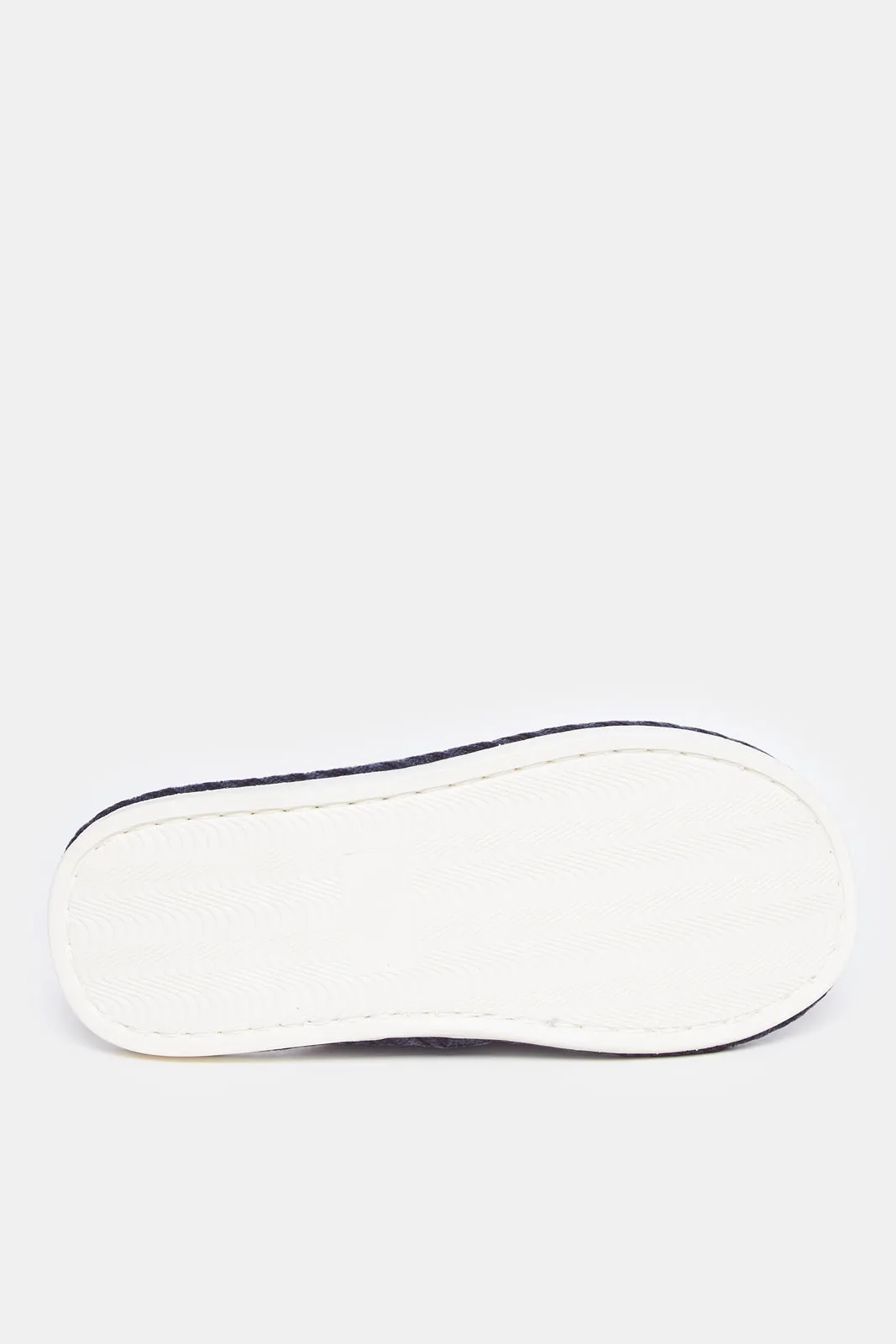 Men Navy Textured Slide Slipper