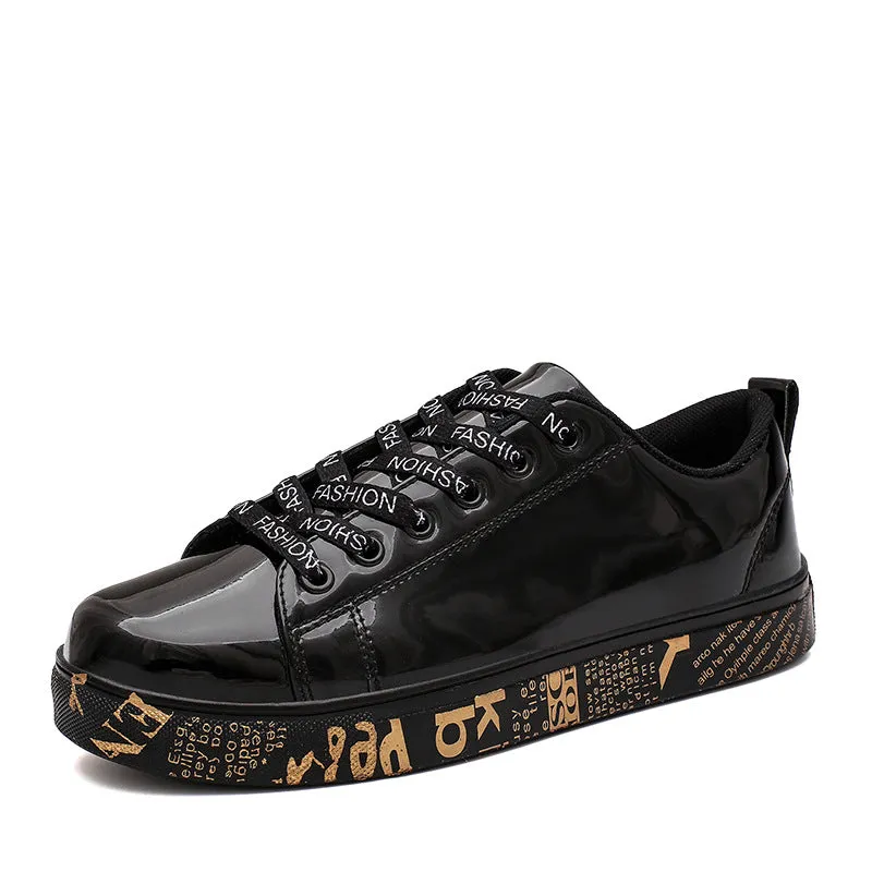 Men Women Casual Shoes Fashion Sequins Leather Comfortable Unisex Sneakers Outdoor Falt Shoes Gold Silver