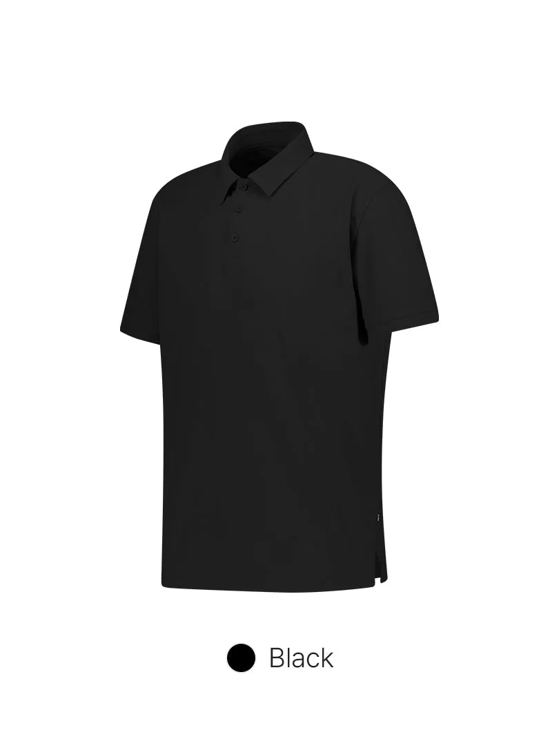 Men's Airy Fit Textured Short Sleeve Polo Shirt