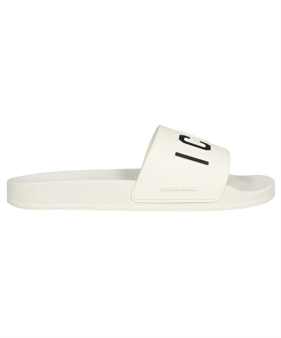 Men's Be Icon Rubber Slides in White | Size 46 | FFM002317203516 Color 1062