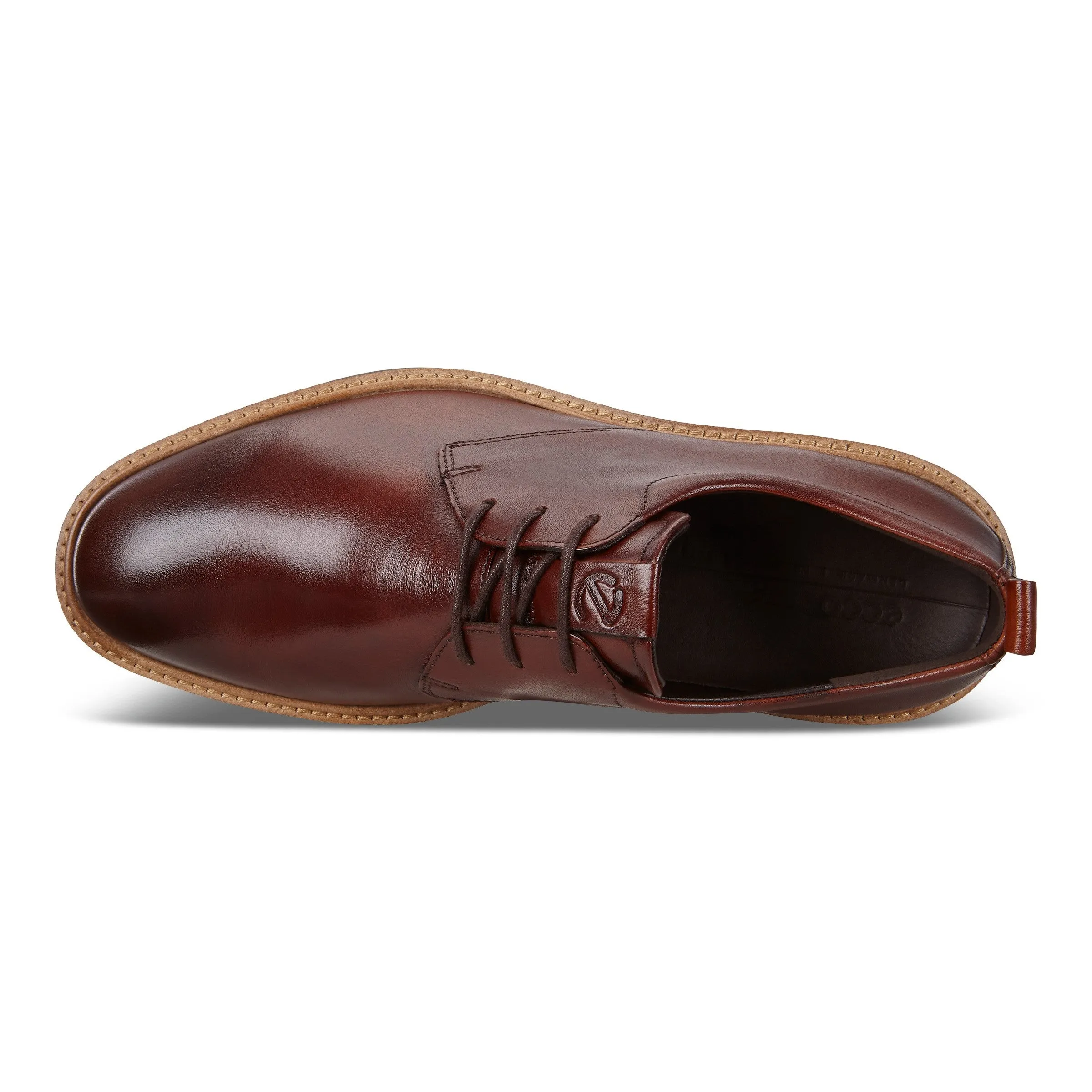 Men's Ecco ST.1 Hybrid Plain Toe Color: Cognac