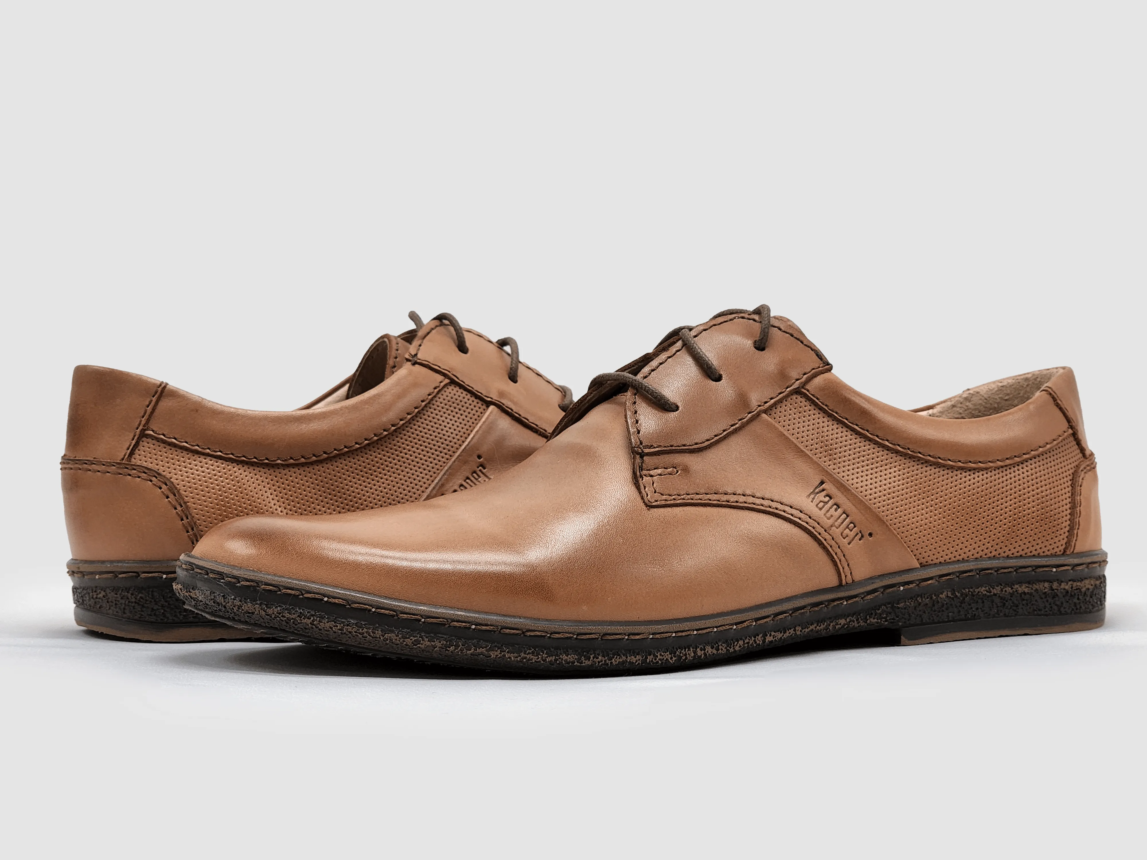 Men's Essential Leather Dress Shoes - Light Brown