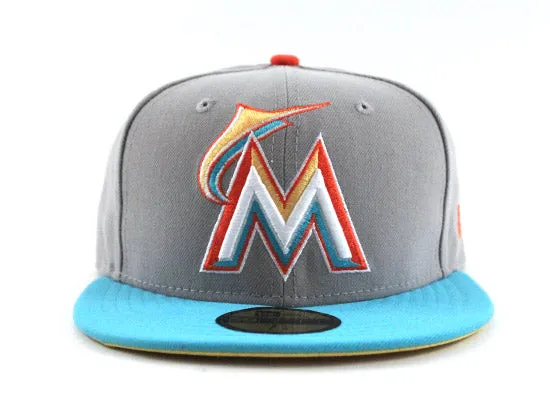 Miami Marlins New Era 59Fifty Fitted Hats (Reebok Kamikaze II REMEMBER THE ALAMO PACK)