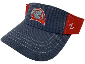 Miami University Redhawks Zephyr Gray & Red Adjustable Strap Golf Visor Hat Cap