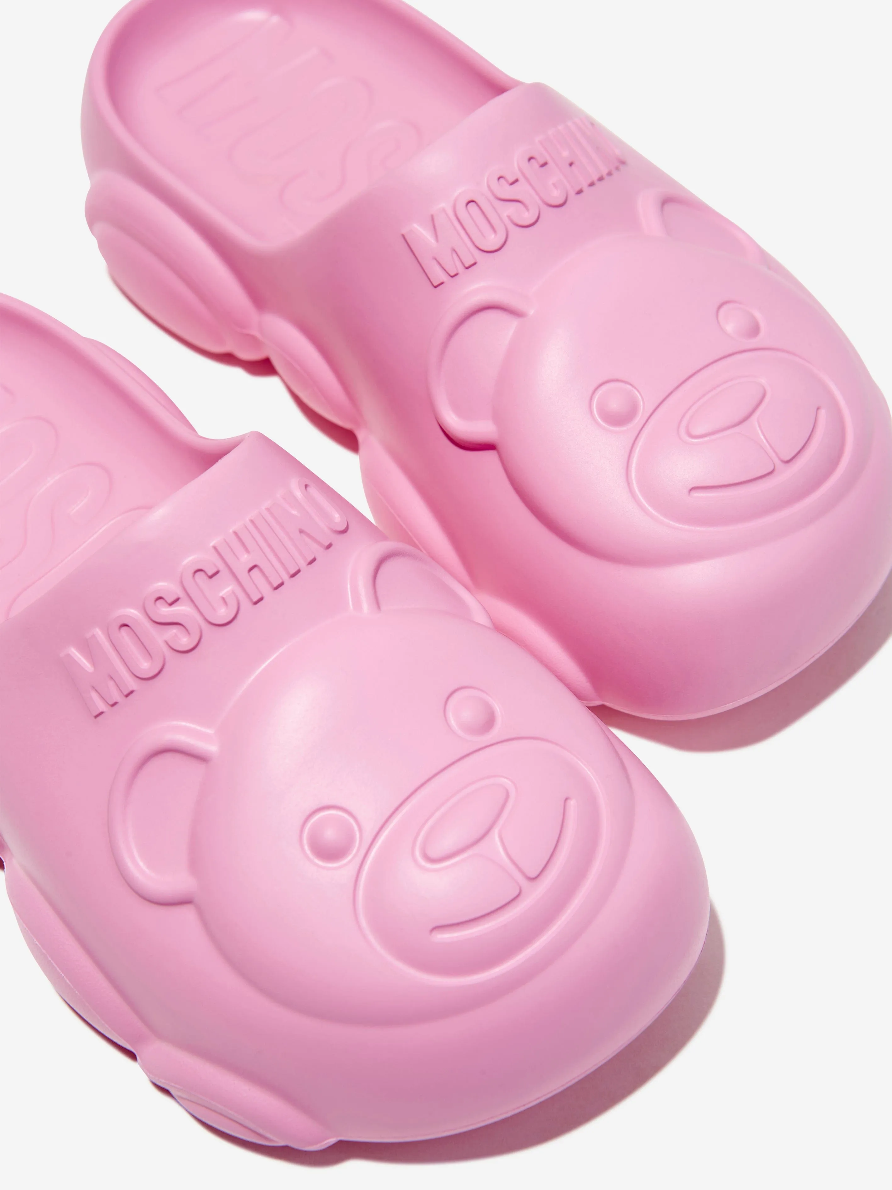 Moschino Girls Teddy Bear Eva Clogs in Pink