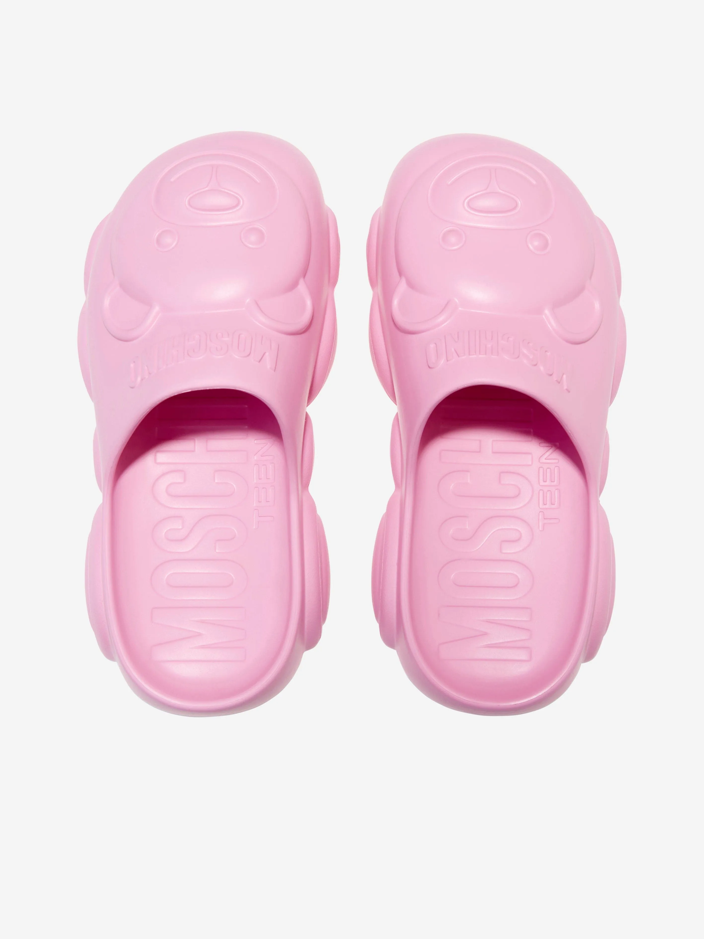 Moschino Girls Teddy Bear Eva Clogs in Pink