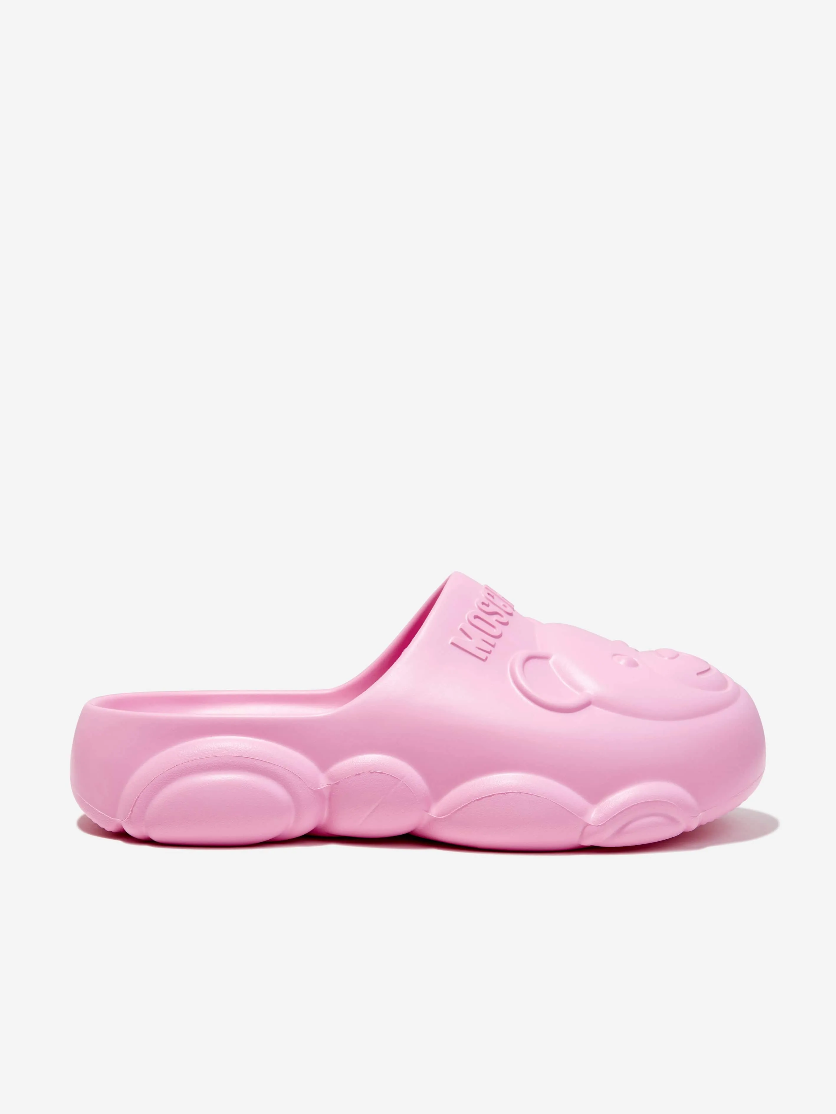 Moschino Girls Teddy Bear Eva Clogs in Pink