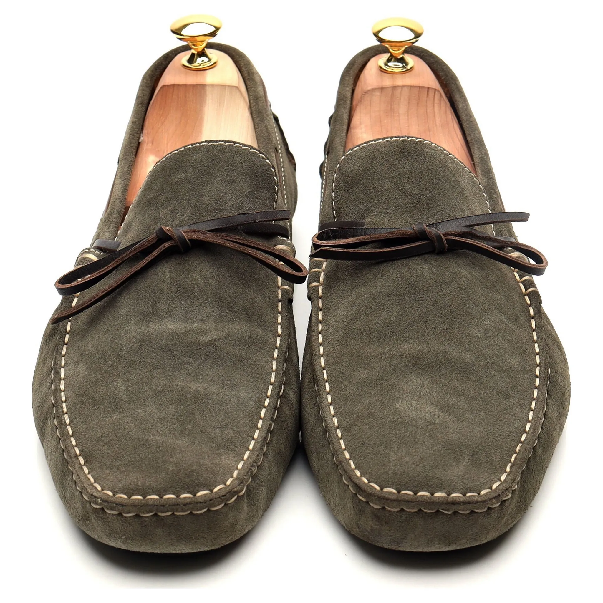 'Napoli' Green Suede Driving Loafers UK 11