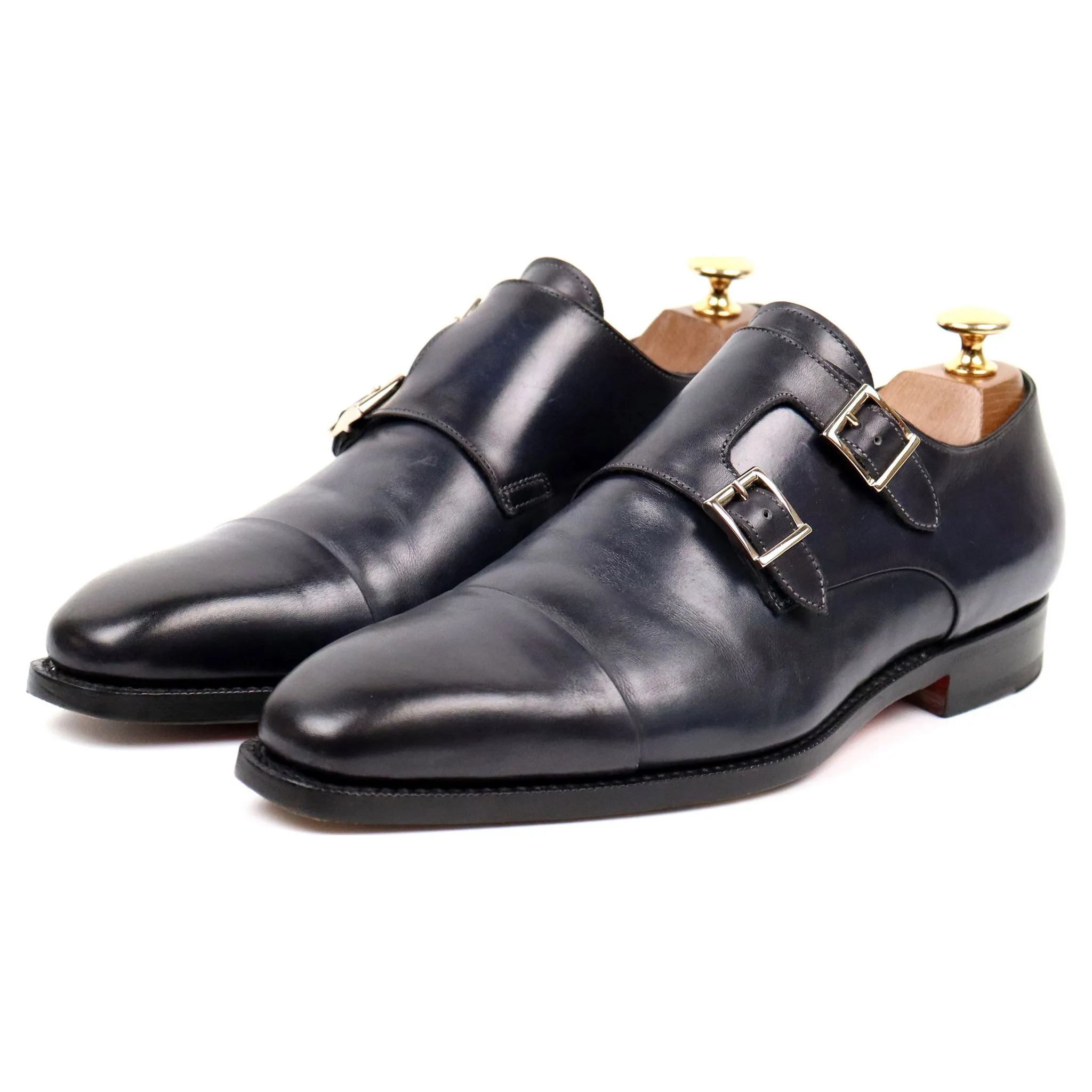 Navy Blue Double Monk Strap UK 6 F