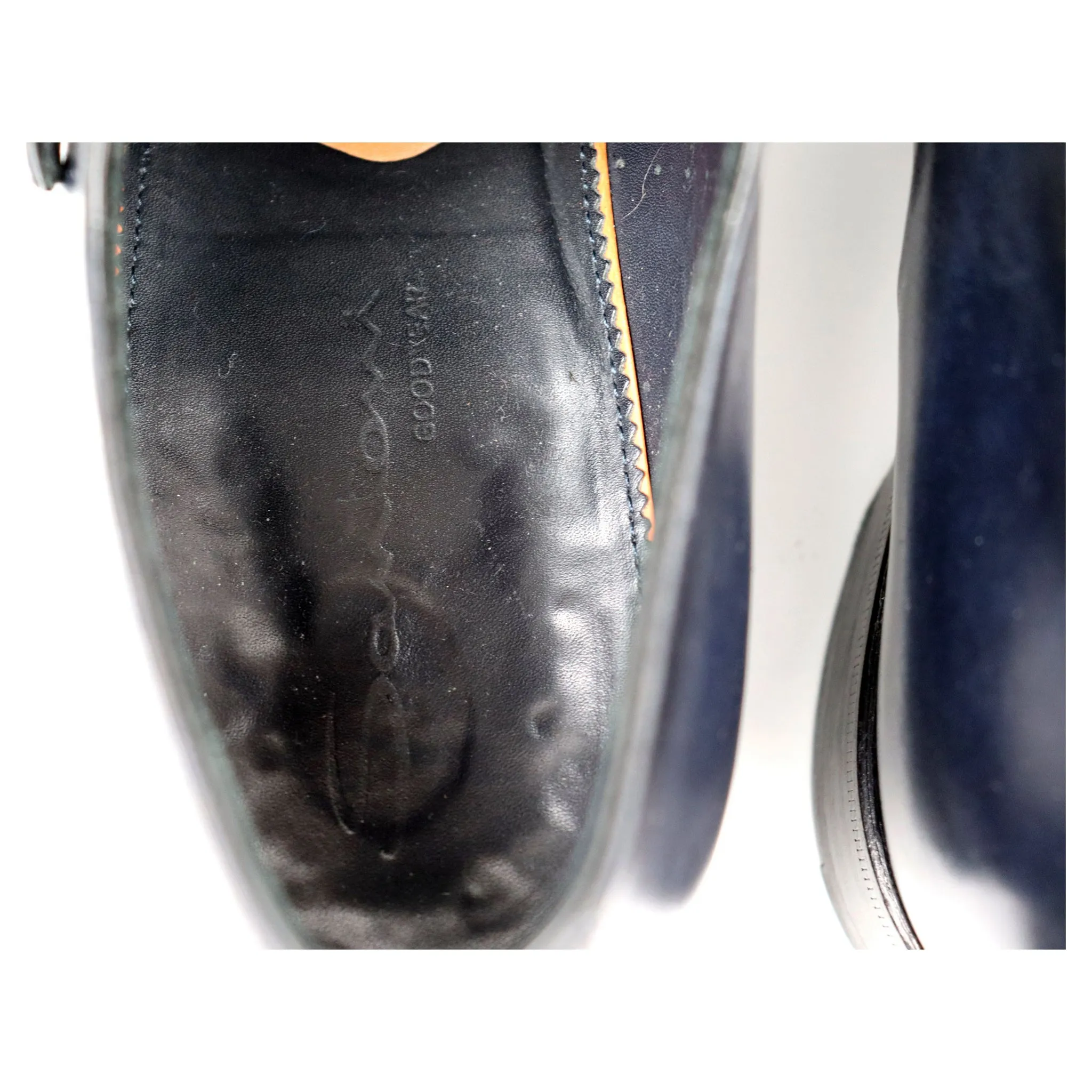 Navy Blue Double Monk Strap UK 6 F