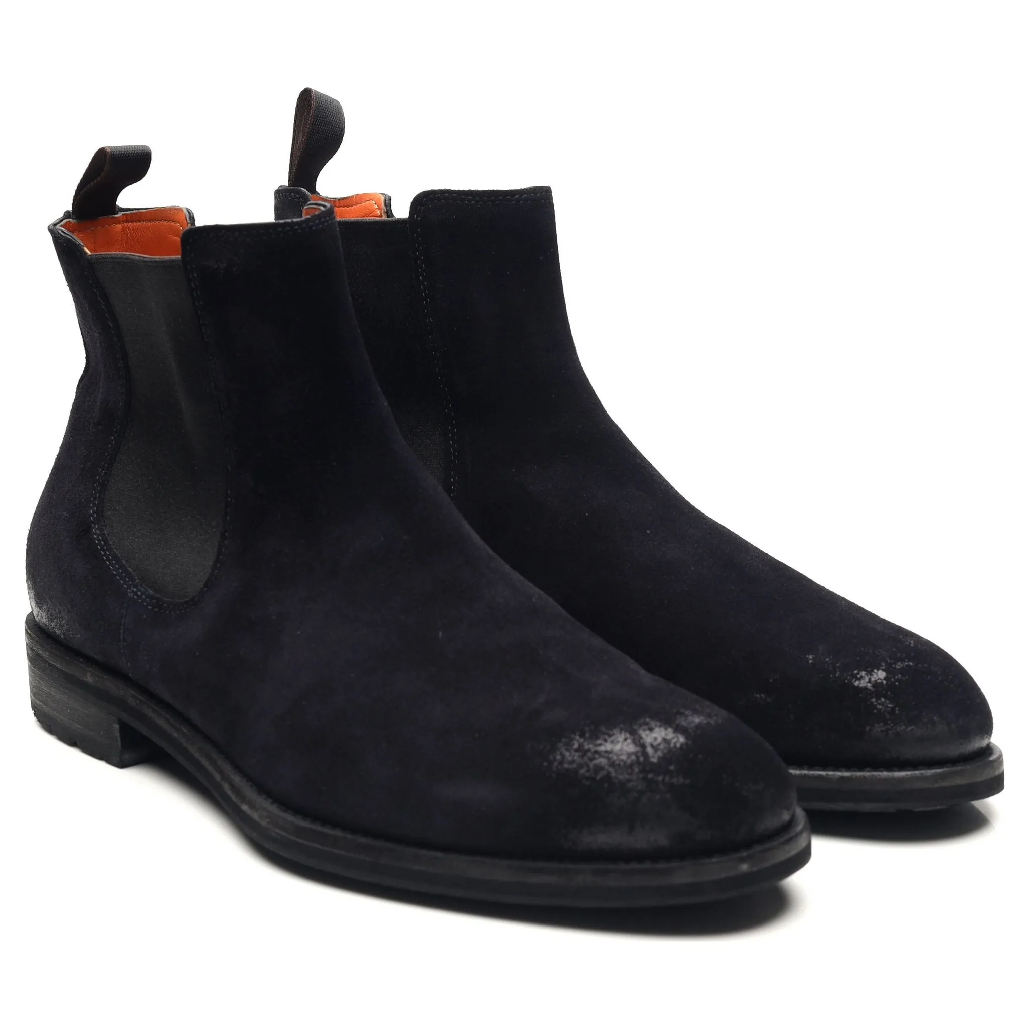 Navy Blue Suede Chelsea Boots UK 9 F