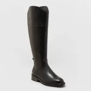 New - Women's Sienna Tall Dress Boots - A New Day Black 9.5