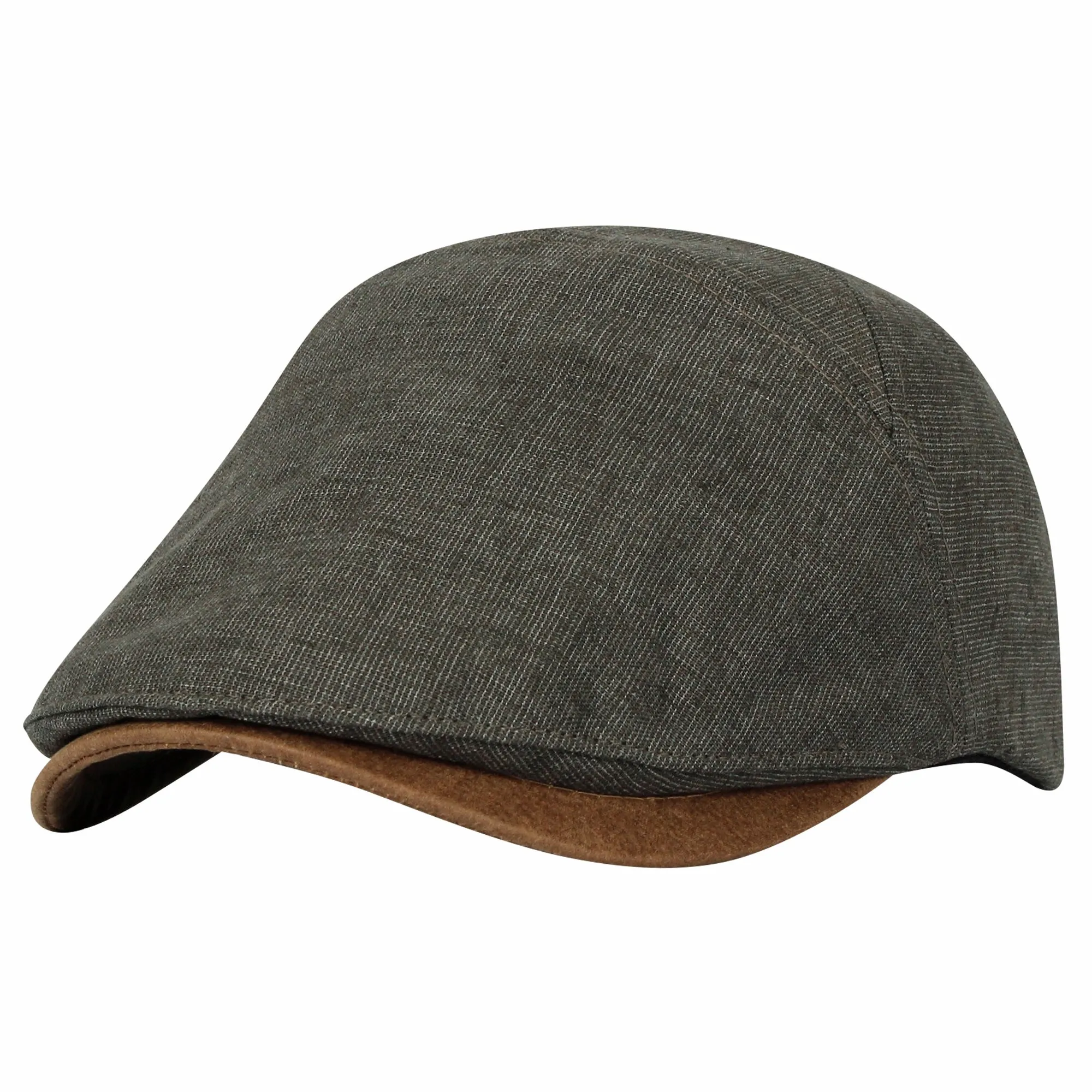 Newsboy Hat Faux Leather Brim Adjustable Flat Cap SL31273