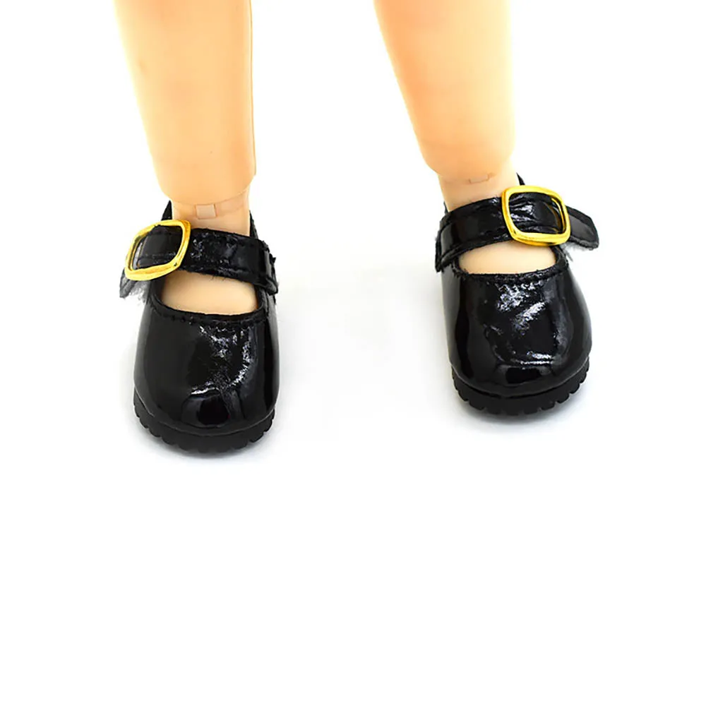 niannyyhouse 15cm Plush Doll 1/6BJD Leather Shoes Length 4.5cm 30cm Ball Jointed Dolls Accessories