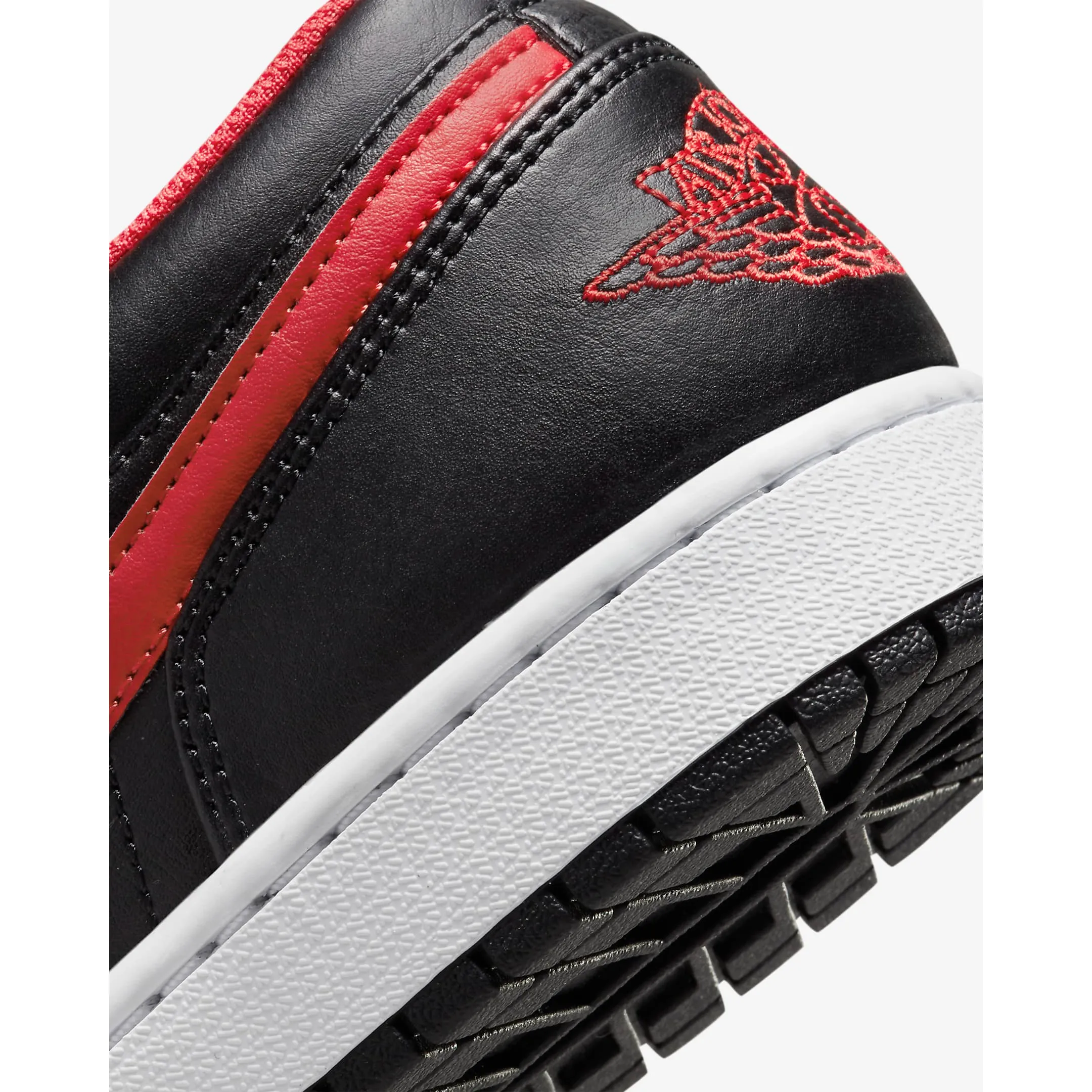 Nike Men's Air Jordan 1 Low Shoes - Black / White / Fire Red