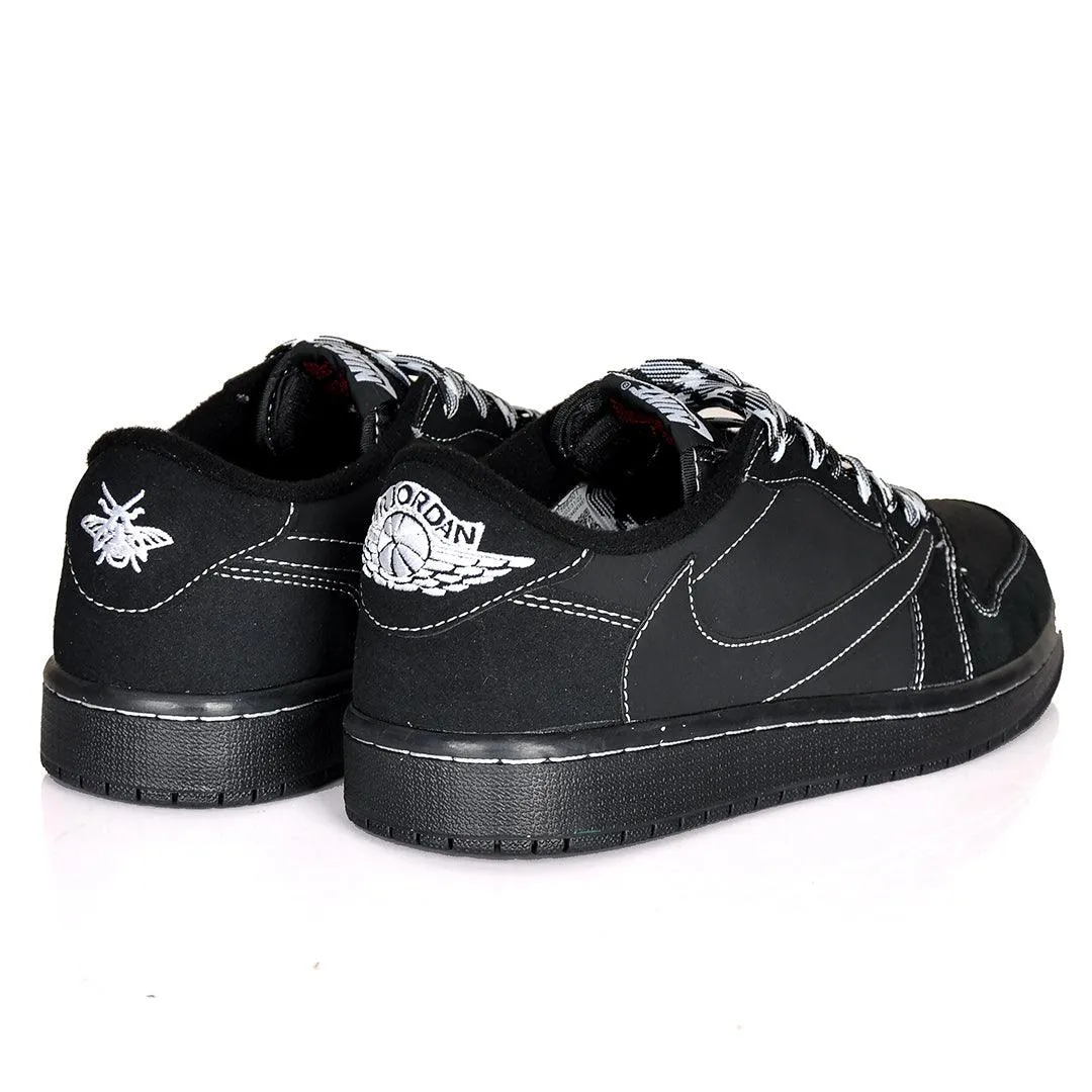 NK Jord 1 Low Black Phantom Sneakers -Black