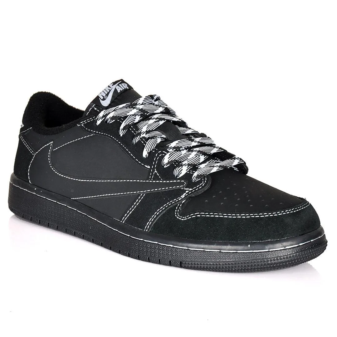 NK Jord 1 Low Black Phantom Sneakers -Black