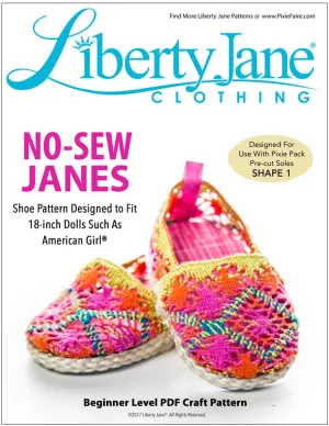 No Sew Janes 18” Doll Shoes