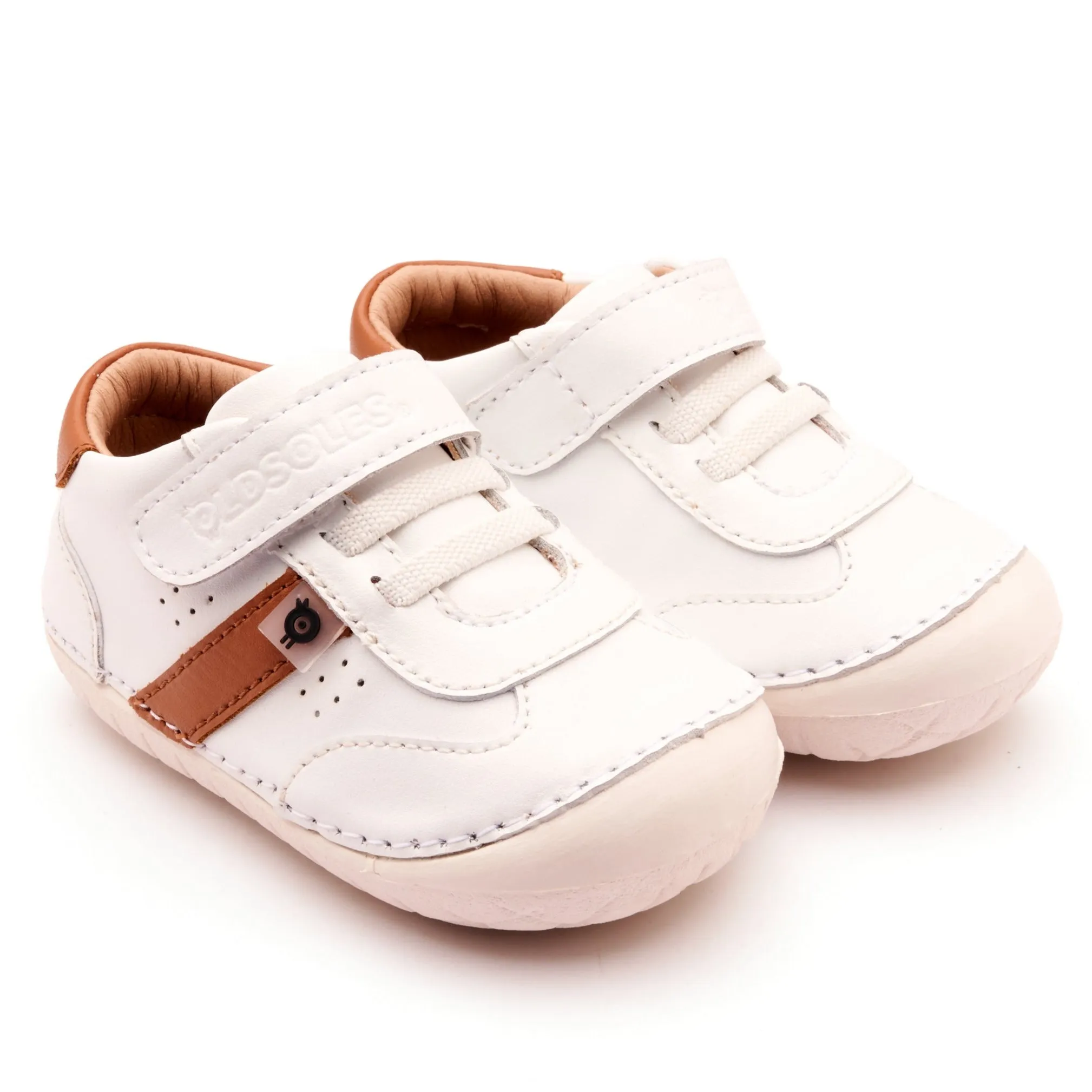 Old Soles Boy's and Girl's 4100 Roady Pave Casual Shoes - Snow / Tan / White Sole