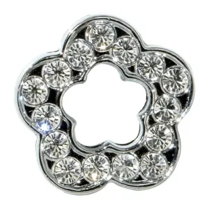 Open Clear Flower Slide Charm