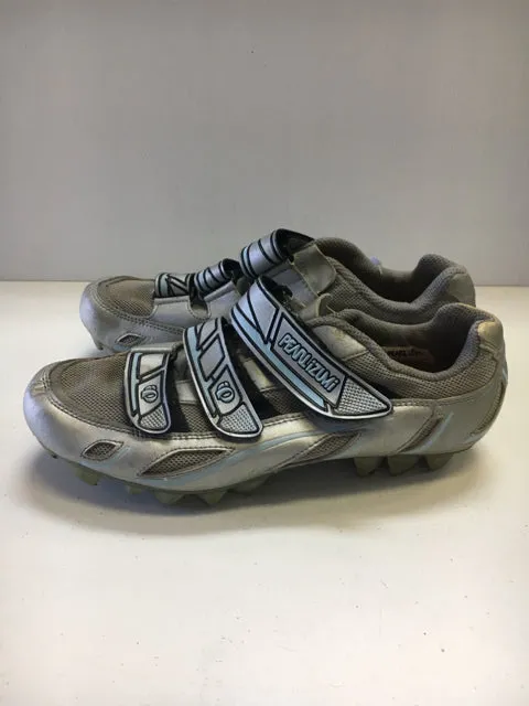 Pearl Izumi Silver Womens Size 7.5 / Size 38.5 Used MTB Biking Shoes