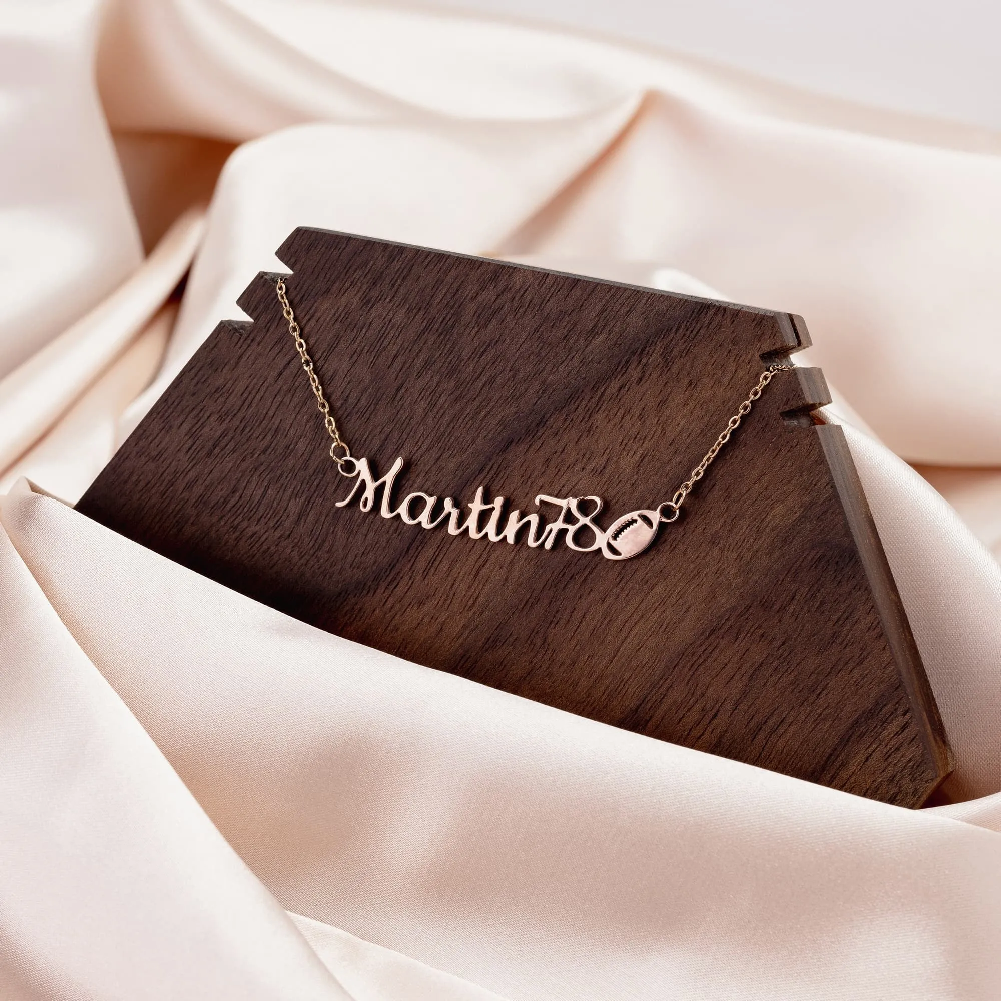 Personalised Name Necklace Sports Designs