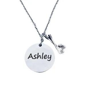 Personalized Engraved Golf Necklace