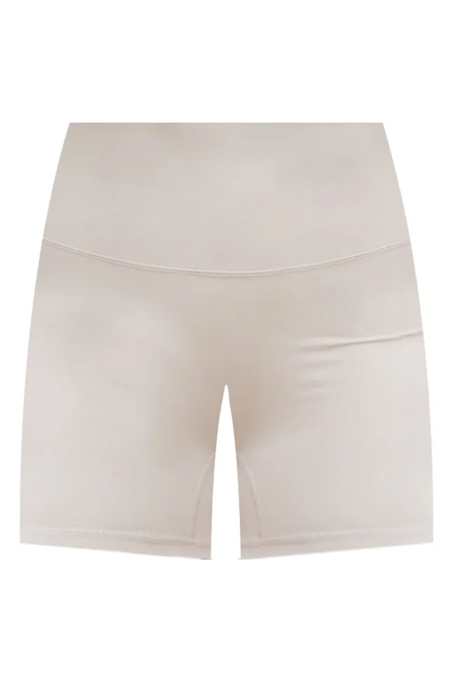 Pushing Forward Taupe Biker Shorts FINAL SALE