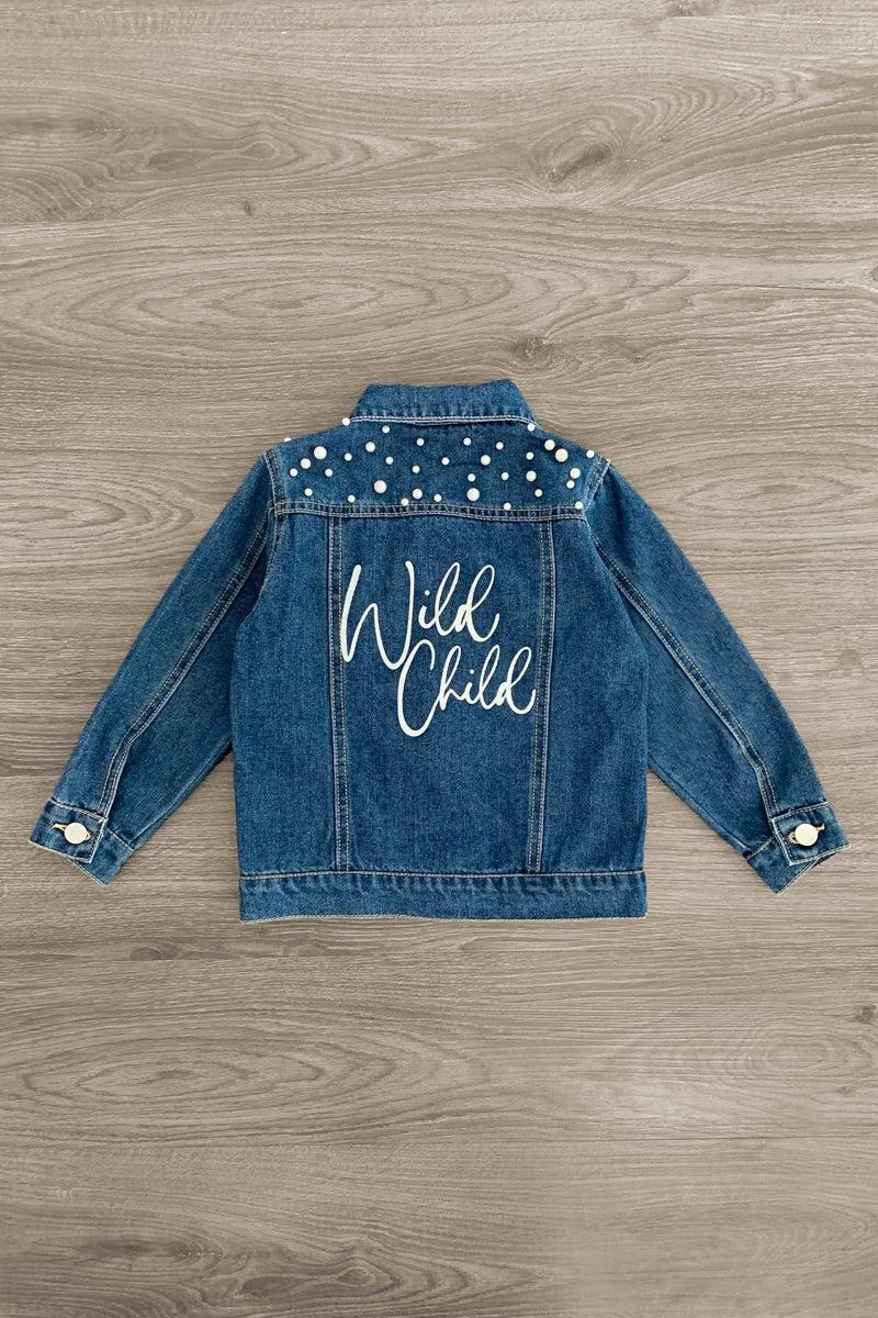 "Wild Child" Pearl Denim Jacket