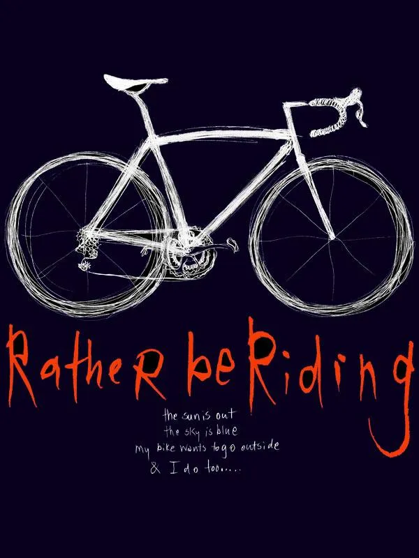 RATHER BE RIDING NAVY WOMENS CYCLING T SHIRT