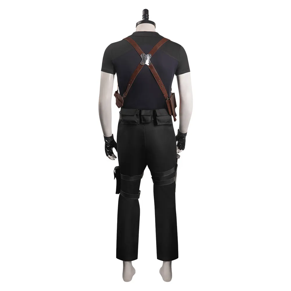 Resident Evil 4 Remake Leon Scott Kennedy Cosplay Costume Coat Pants Gloves Outfits Halloween Carnival Suit