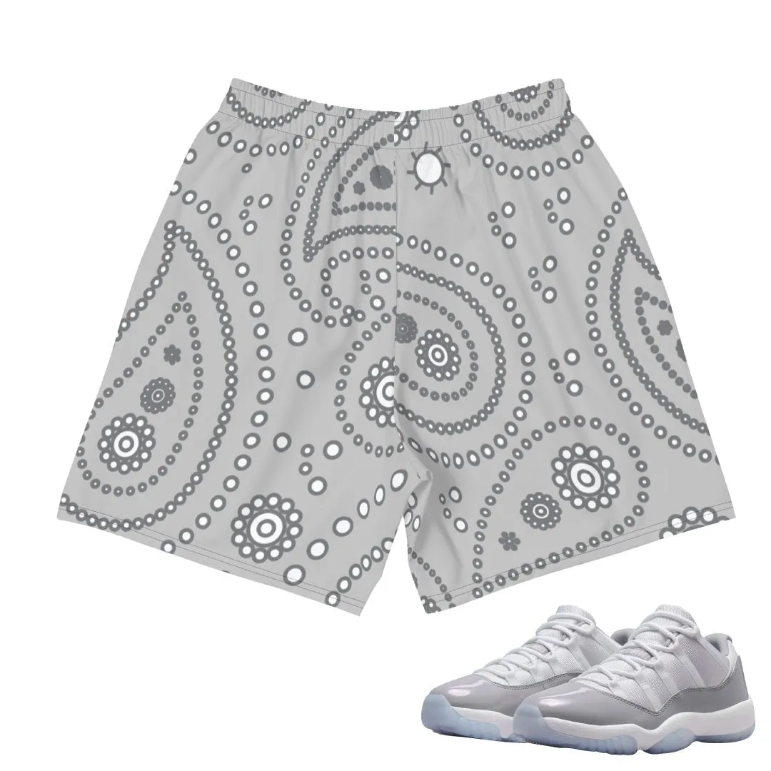 Retro 11 Low Cement Grey Paisley Shorts