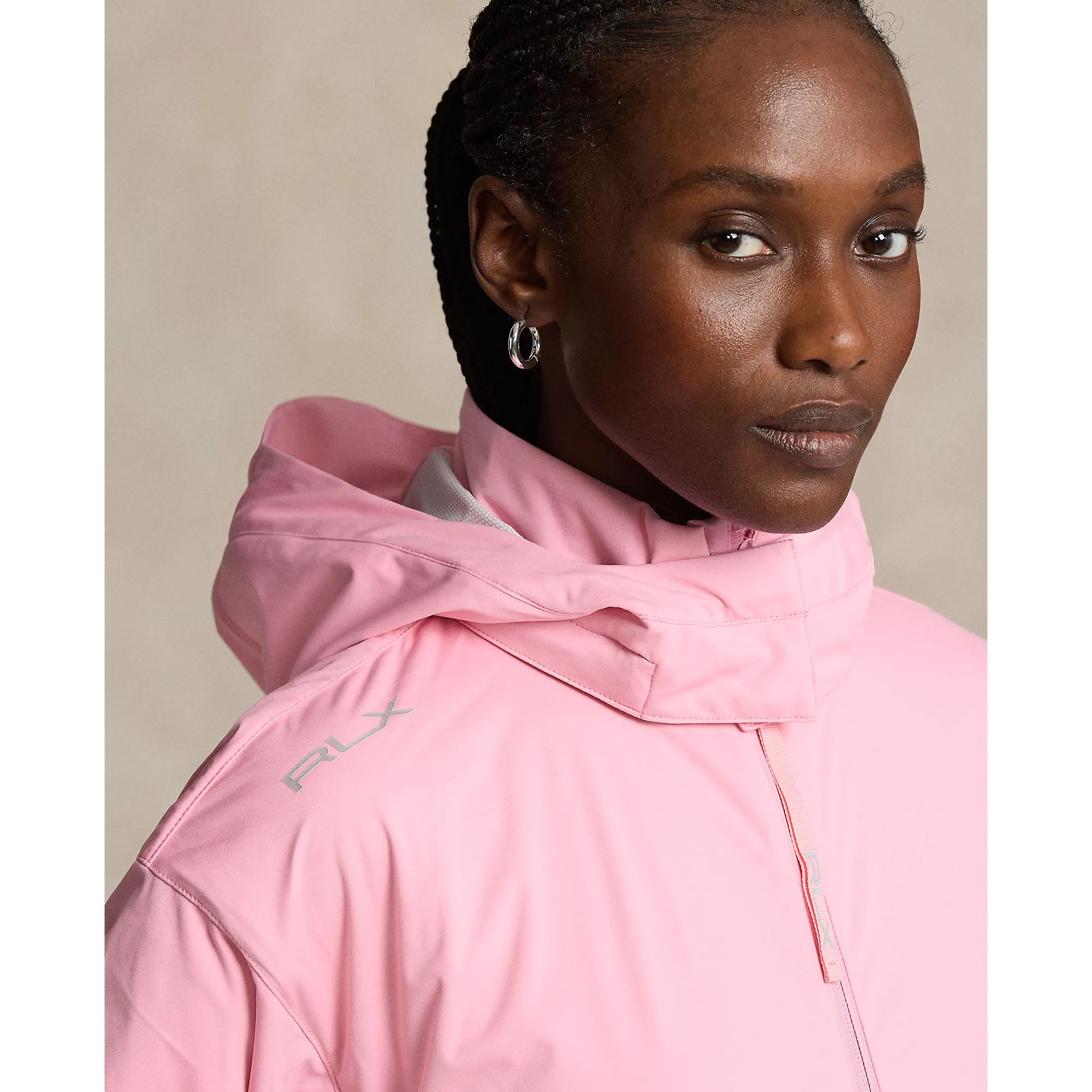 RLX Ralph Lauren Women's Water Repellent Hooded Jacket - Course Pink