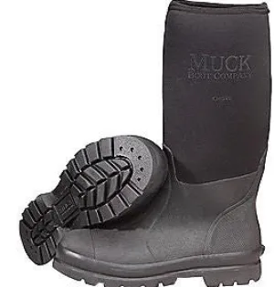 Servus By Honeywell Size 11 Muck Chore Black 16" Insulated Rubber Workboots With Steel Toe