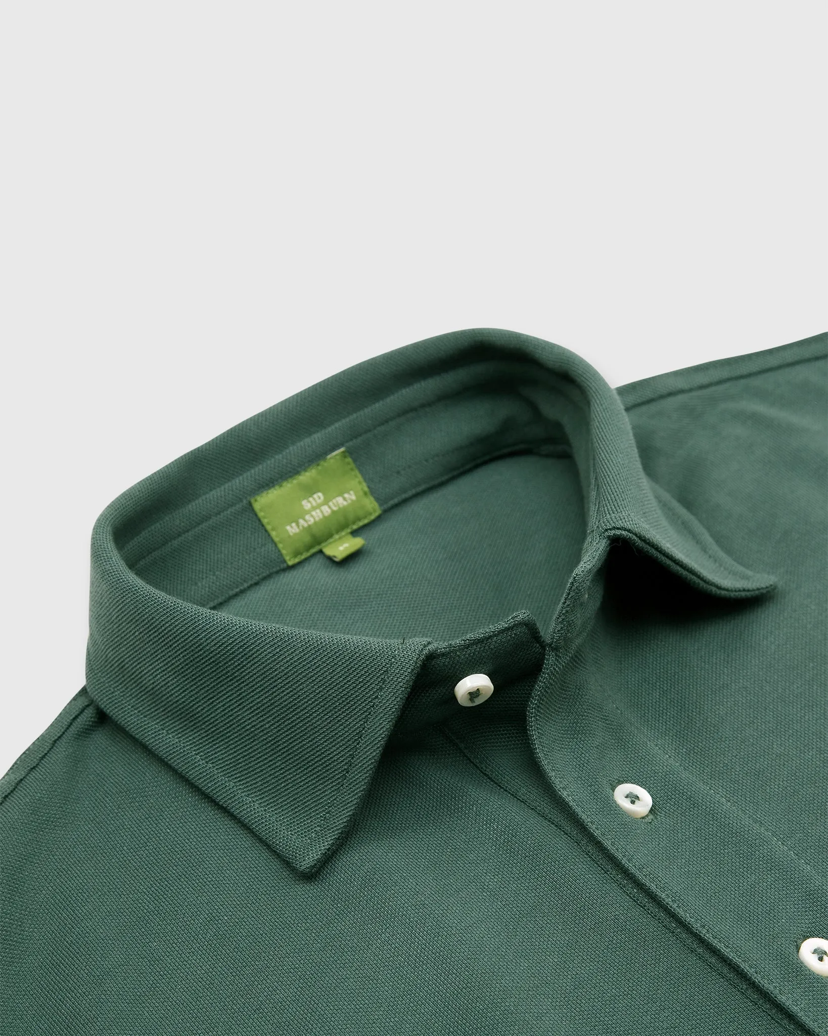 Short-Sleeved Polo in Dark Spruce Pima Pique