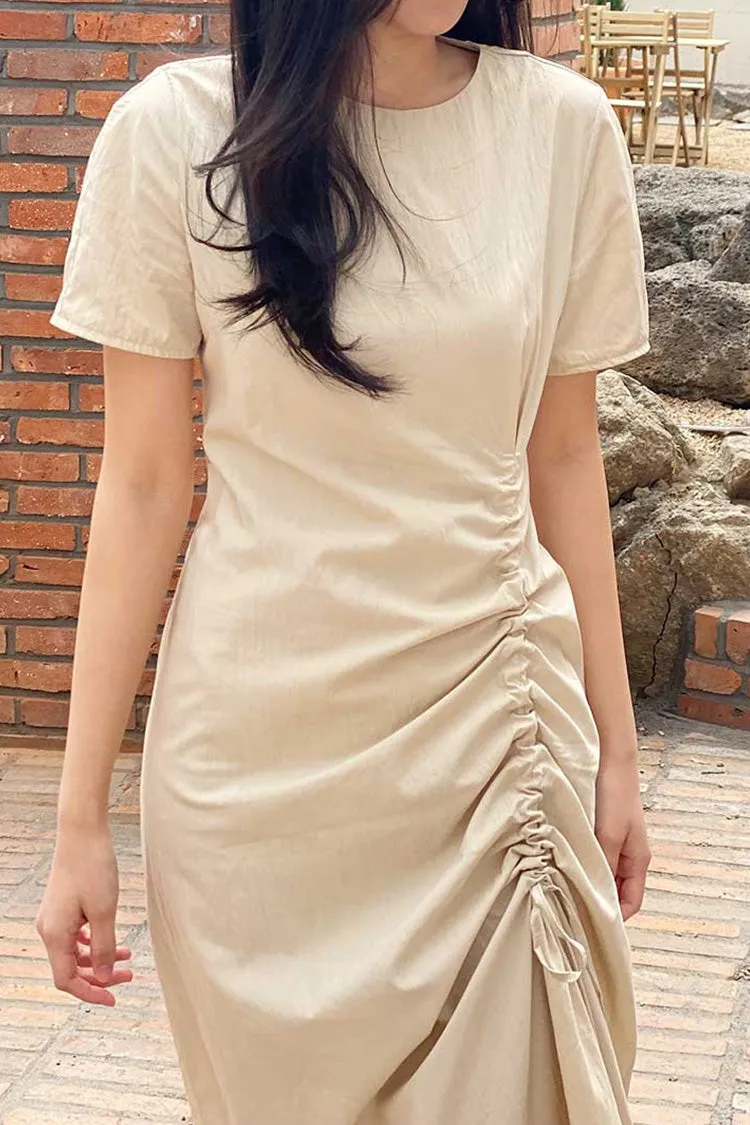 Slim Shirred Dress