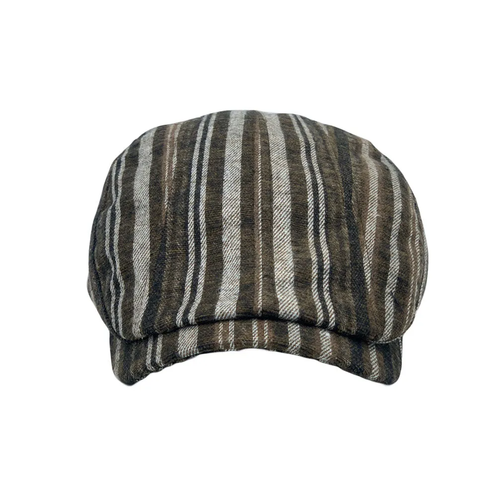 Stripe Ivy Gatsby Hats - Newsboy Cabbie Cap - Hunting Driving Golf Adjustable LD31576