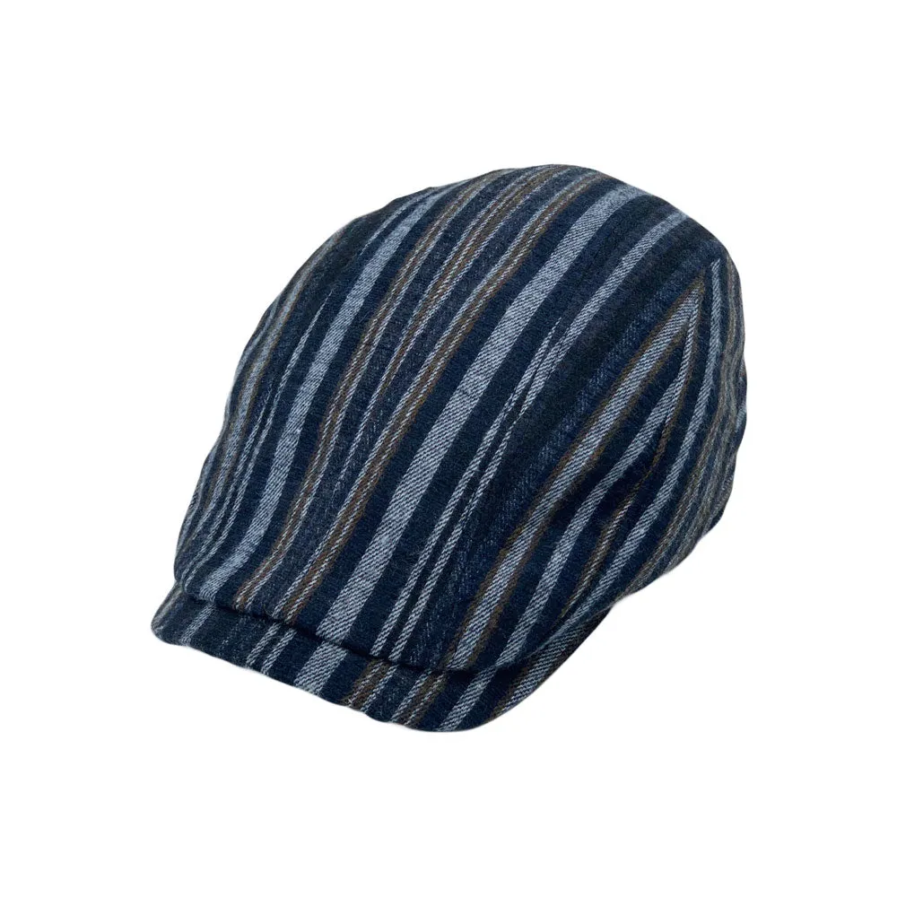 Stripe Ivy Gatsby Hats - Newsboy Cabbie Cap - Hunting Driving Golf Adjustable LD31576