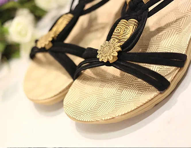 Summer Beach Beaded Soft Sandals For Women