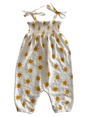 Sun / Organic Smocked Jumpsuit