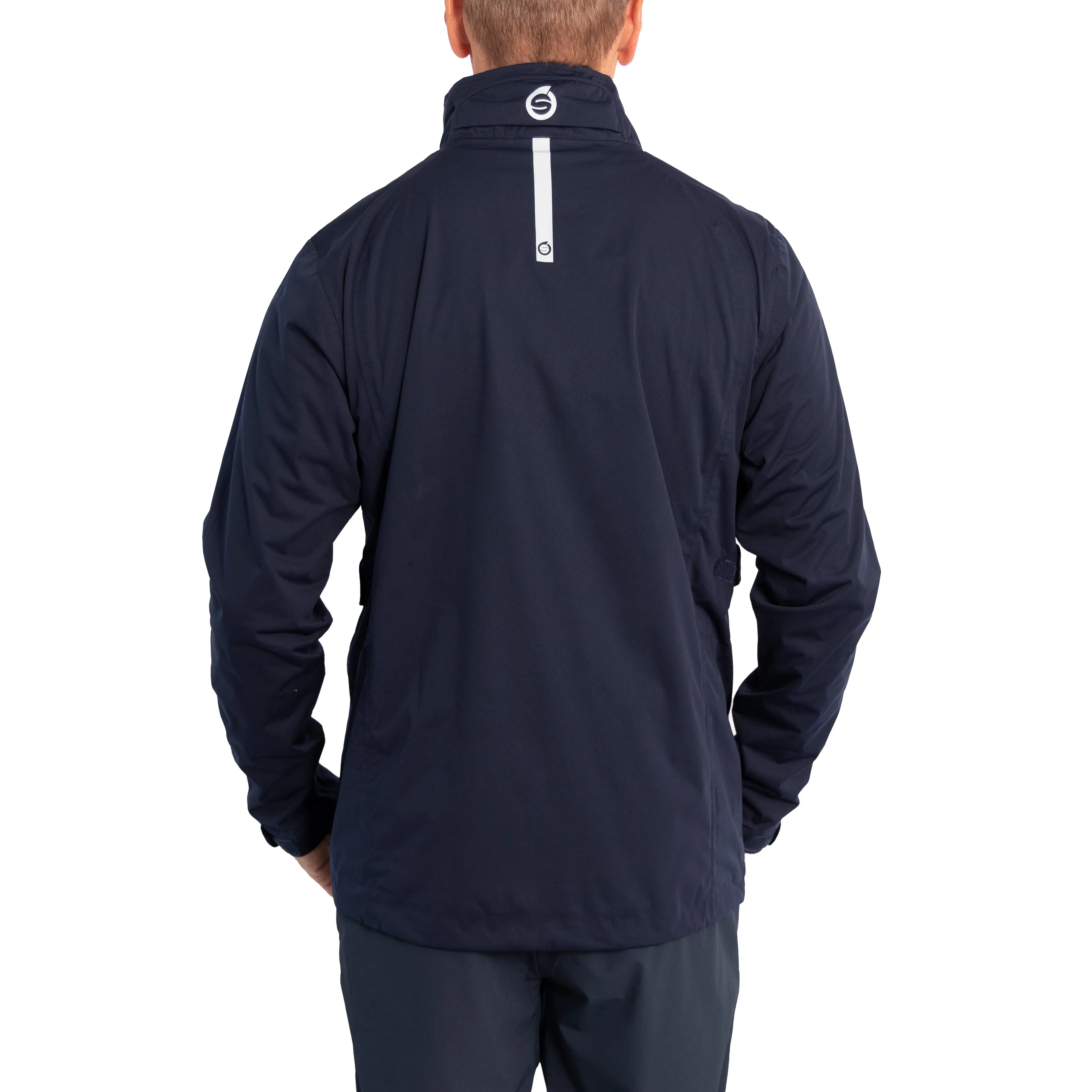 Sunderland Whisperdry Pro-Lite Lightweight Waterproof Golf Jacket - Navy/ Aqua