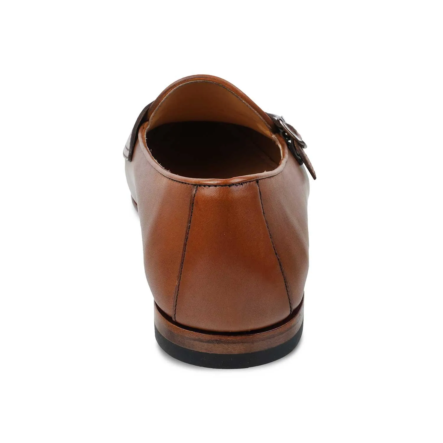 The Maccabeo Tan Men's Handcrafted Double Monk Shoes Tresmode