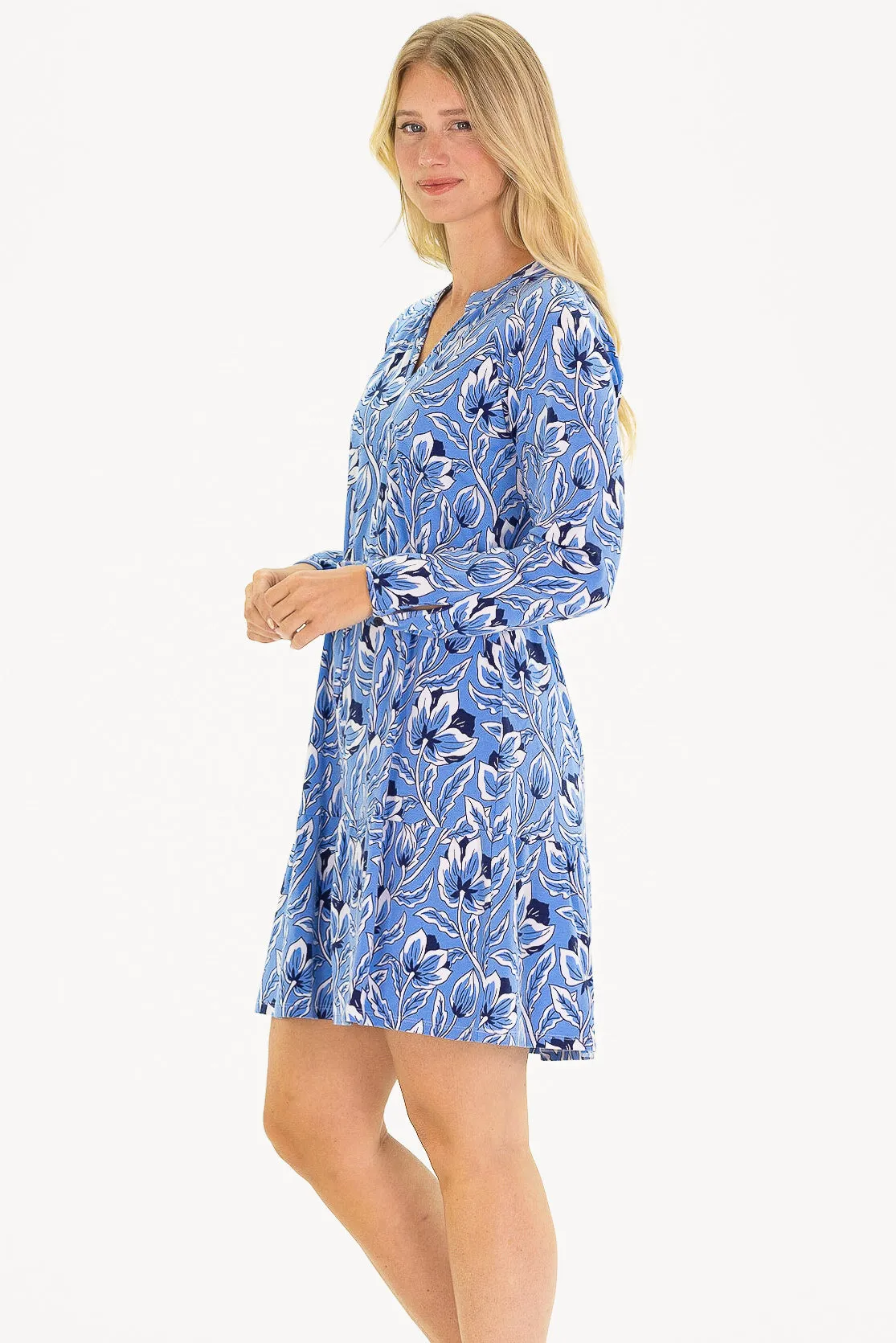 The Meredith Dress in Blue Blossom