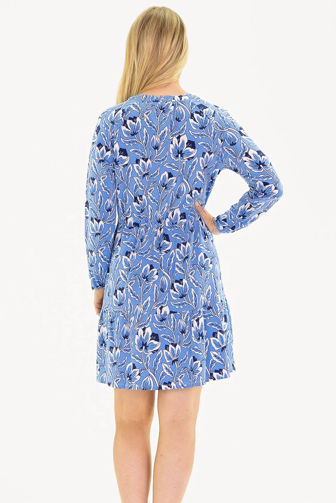 The Meredith Dress in Blue Blossom