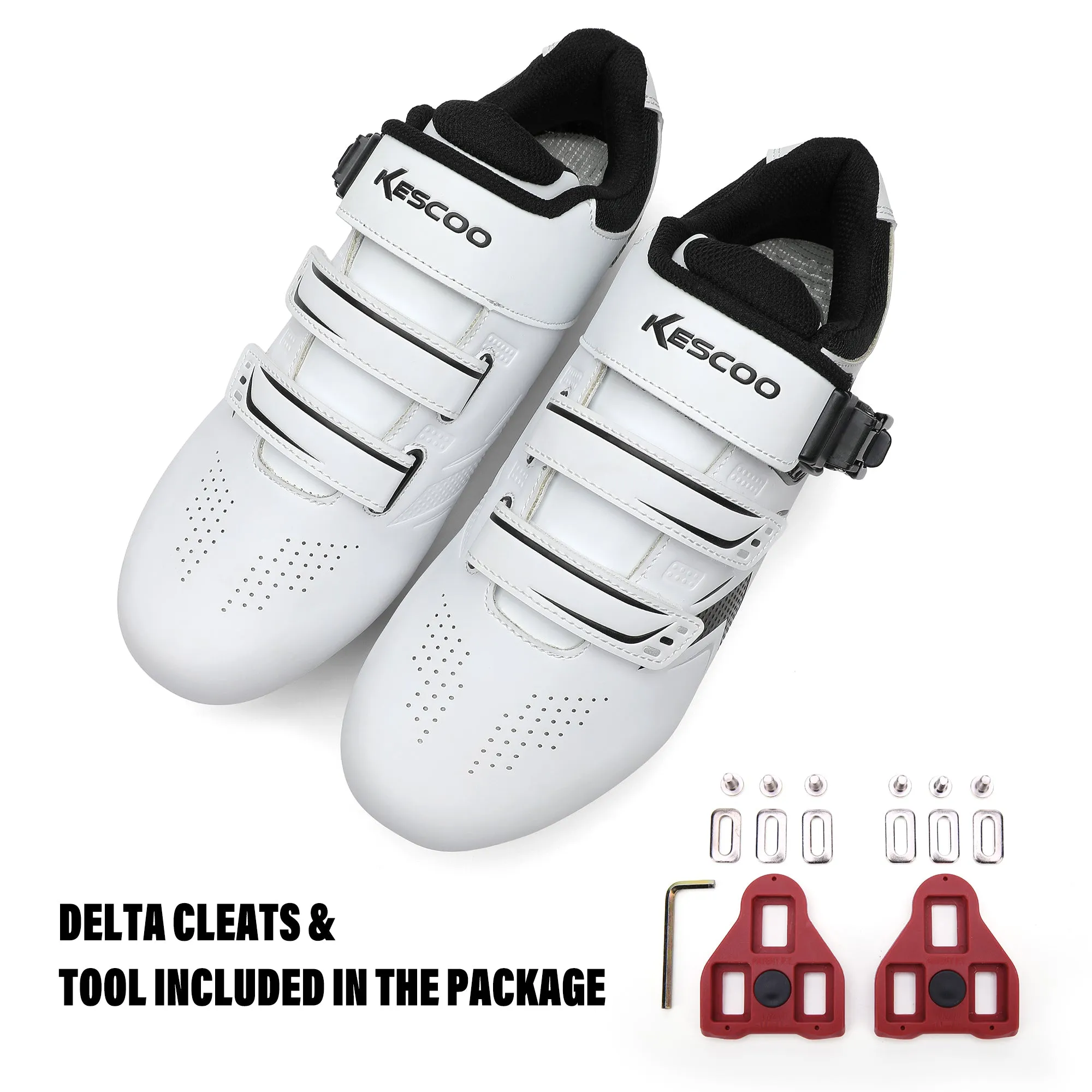 Unisex Cycling Shoes Compatible with Peloton Bike & SPD Road Bike Riding Shoes, Including Delta Cleats, Ideal for Indoor Cycle Outdoor Bicycle Riding for Men and Women