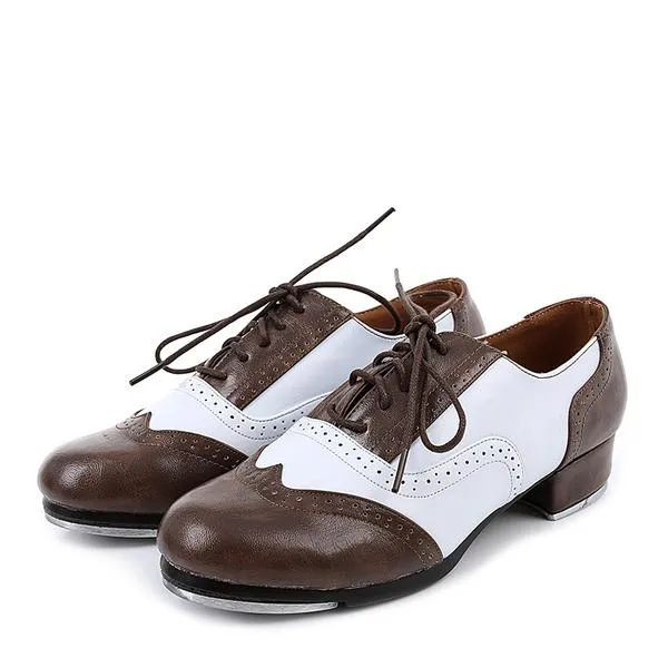 Unisex Real Leather Tap Dance Shoes