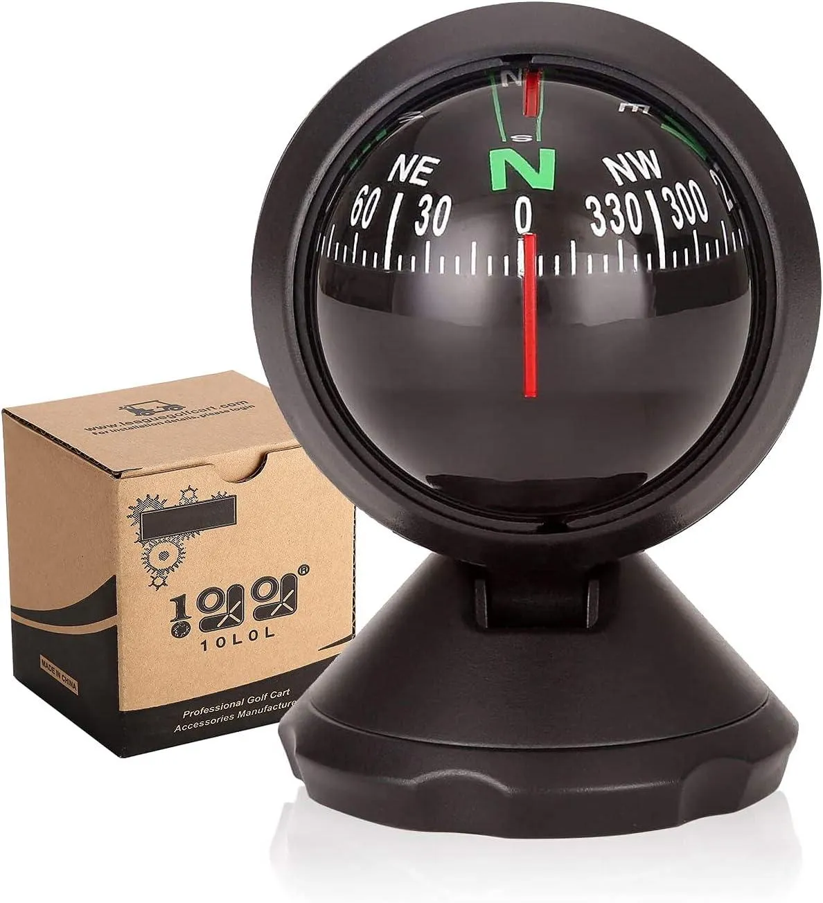 Universal Golf Cart Adjustable Gauge Compass for Boats Trucks Cars Outdoors - Great Golf Gift