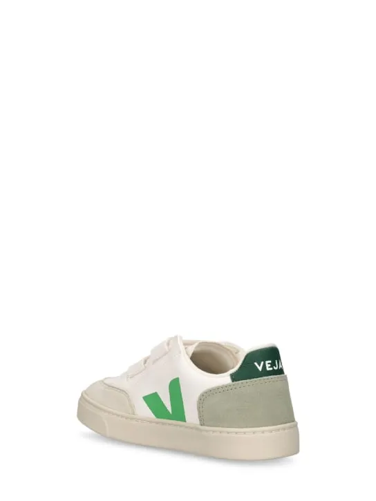 Veja   V-12 chrome-free leather strap sneakers 